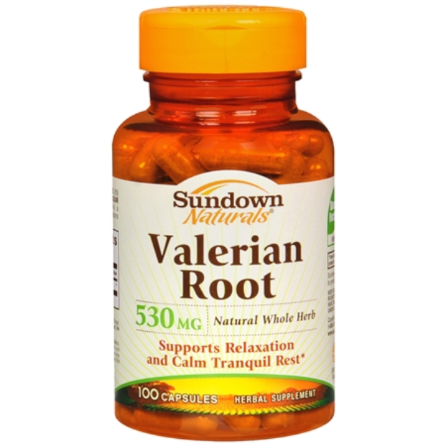 Sundown Naturals Valerian Root Whole Herb 530mg caps 100ct