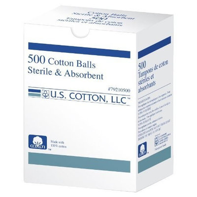 US Cotton U.S. Cotton Cotton Balls, Sterile and Absorbent, 500-Count