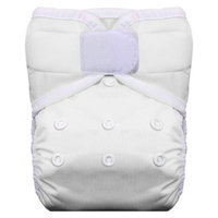 Thirsties Reusable Pocket Diaper with Hook & Loop, One Size - White