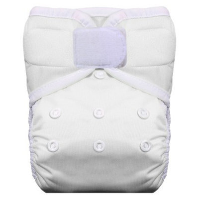 Thirsties Reusable Pocket Diaper with Hook & Loop, One Size - White