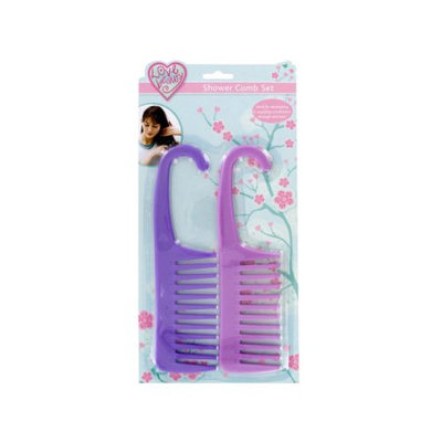 Bulk Buys BI525 Shower Comb with Hook Assorted Colors Case of 144
