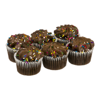 Bakery Cupcakes Chocolate with Chocolate Icing & Sprinkles - 6 CT