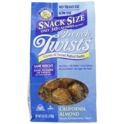 Barry's Bakery French Twists - California Almond, 4.5-Ounce (Pack of 6)