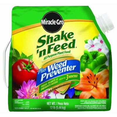 Flagline Miracle-Gro 105845 Shake 'n Feed All Purpose Plant Food Plus Weed Preventer, 12-Pound (Slow Release Plant Fertilizer Plus Weed Preventer) (Discontinued by Manufacturer)