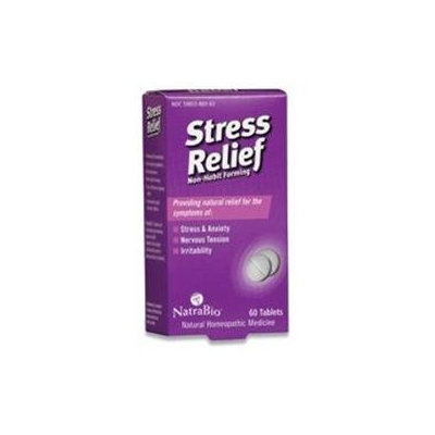 NatraBio Stress Relief Non-Habit Forming - 60 Tablets