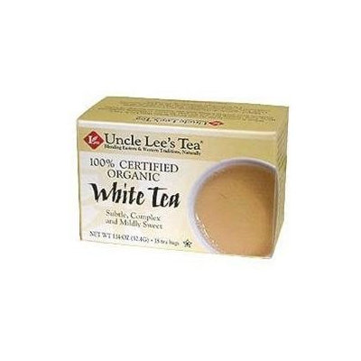 Uncle Lees Tea 0670752 100 Percent Certified Organic White Tea 18 Tea Bags 1.02 oz - 29 g - Case of 6 - 18 Bag
