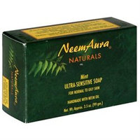 NeemAura Naturals - Bar Soap Ultra-Sensitive For Normal To Oily Skin Mint - 3.3.