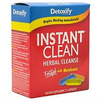 Detoxify Brand - Instant Clean Herbal Cleanse Fortified with Metaboost - 3 Capsules