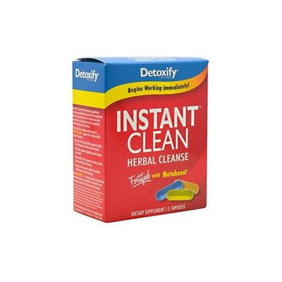 Detoxify Brand - Instant Clean Herbal Cleanse Fortified with Metaboost - 3 Capsules