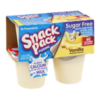 Snack Pack Sugar Free Vanilla Pudding - 4 PK