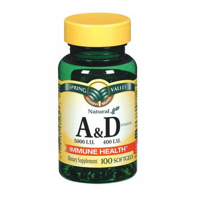 Spring Valley : Vitamin A & D Softgels Dietary Supplement