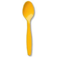Creative Converting 236469 School Bus Yellow- Yellow Spoons
