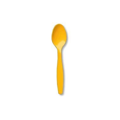 Creative Converting 236469 School Bus Yellow- Yellow Spoons