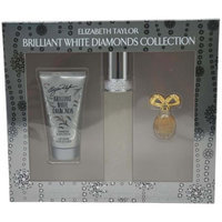 Elizabeth Taylor Brilliant White Diamonds Gift Set for Women with Bonus Celebrity Voice Ringtone, 3 pc