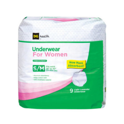 DG Health Underwear Max Absorbency Women S/M - 9ct