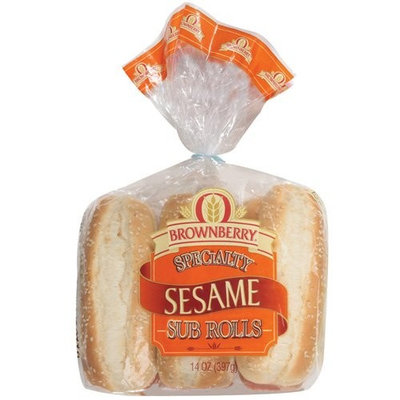 Brownberry Specialty Sesame Sub Rolls, 14 oz