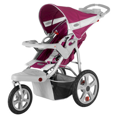 Instep Safari Swivel Wheel Single Jogging Stroller - Gray/Green