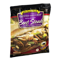 John Soules Foods Certified Angus Beef Steak Seasoned & Thinly Sliced