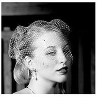 Weddingstar 8974 Bird Cage Style Veil- Ivory with Added Crystals