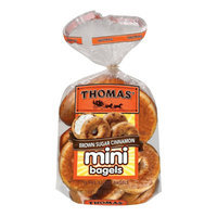 Thomas' Brown Sugar Cinnamon Pre-Sliced Mini Bagels - 18 oz. 12 Ct.