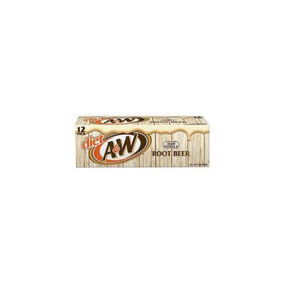 A & W Diet Vanilla Root Beer 12 oz, 12 pk