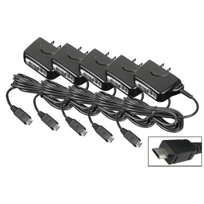 Plantronics Micro USB Bluetooth Headset AC/DC Wall Charger(5-Pack)