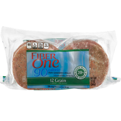 Fiber One 90 Calorie Thin Sandwich Rolls 12 Grain