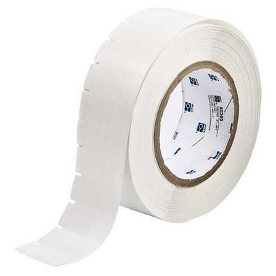 BRADY THT1334613 Label, White/Translucent, Blank, Polyester