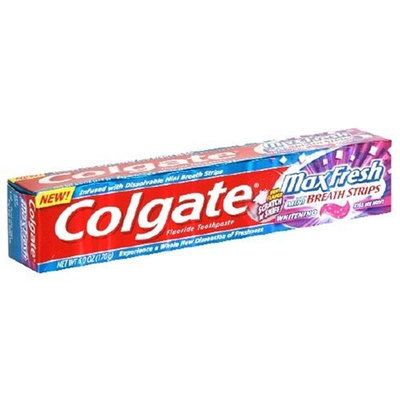 Colgate® MaxFresh® with WHITENING BREATH STRIPS Toothpaste Kiss Me Mint