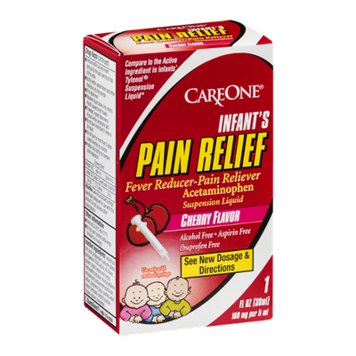 CareOne Infant's Pain Relief Fever Reducer-Pain Reliever Cherry