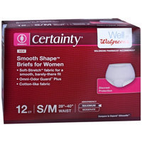Walgreens Certainty Women's Smooth Shape Briefs Small/Medium