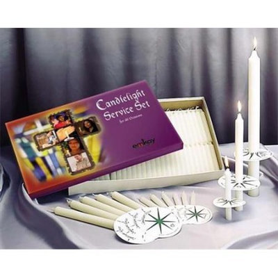 Emkay Candles 34101 Candle No. 1 Candlelight Service Set With 125 Candles