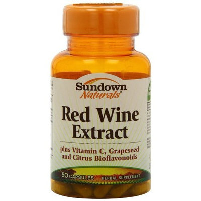 Sundown Naturals Red Wine Extract Capsules, 50 Count Bottle