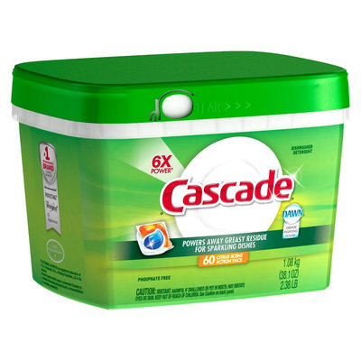 Cascade with Dawn Action Pacs Citrus Scent Dishwasher Detergent Pacs 60 ct