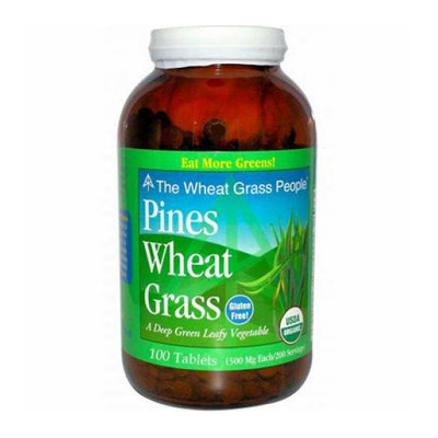 Pines International Organic Wheat Grass 500 mg 100 Tablets
