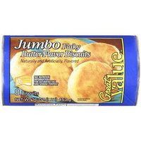 Great Value Butter Flaky Jumbo Biscuits, 8 count, 16 oz