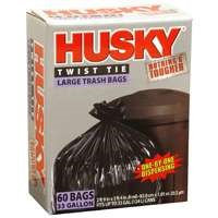 Poly America 33 gal .8M TRASH BAG BLACK HUSKY HK33WC060B