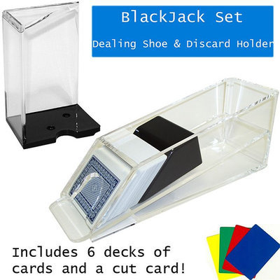 Trademark Global Games Trademark Poker Blackjack Dealing Shoe & Discard Holder - 6 Deck
