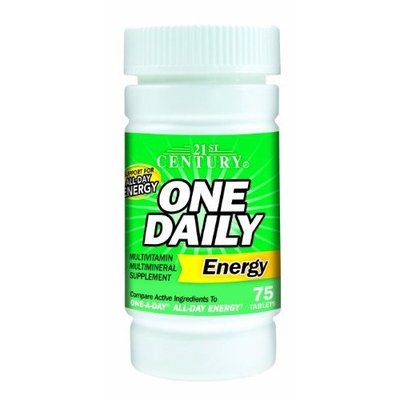 21st Century One Daily Energy Tablets, 75-Count