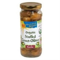 Mediterranean Organics 24638 Organic Green Stuffed Garlic Olives