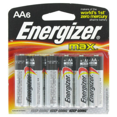 Energizer Max Alkaline Batteries - AA, 6 ct