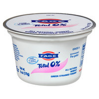 Fage Total 0% All Natural Nonfat Plain Greek Strained Yogurt 6 oz