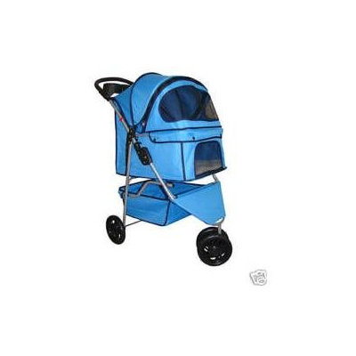 BestPet Classic 3 Wheel Blue Pet Stroller