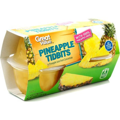 Pacific Coast Producers Great Value Pineapple Cups, 4 ct, 16 oz