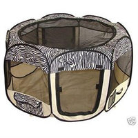 Bestpet Zebra Pet Tent Exercise Pen Playpen Dog Crate S