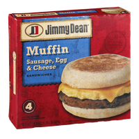 Jimmy Dean Muffin Sandwiches Sausage, Egg & Cheese - 4 CT