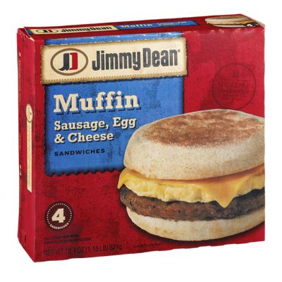 Jimmy Dean Muffin Sandwiches Sausage, Egg & Cheese - 4 CT