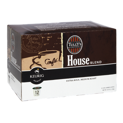 Keurig Brewed Tully's Coffee House Blend Extra Bold, Medium Roast K-Cups - 12 PK