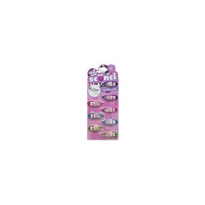 L N Scunci No Slip Grip Snap Clips, Assorted Colors, 8 ct.