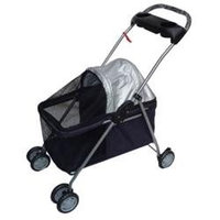 Bestpet Navy Blue Posh Pet Stroller Dogs Cats w/Cup Holder